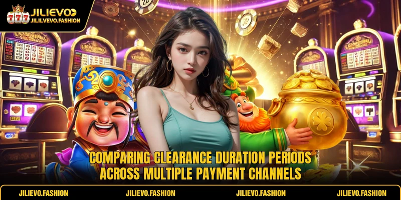Comparing clearance duration periods across multiple payment channels