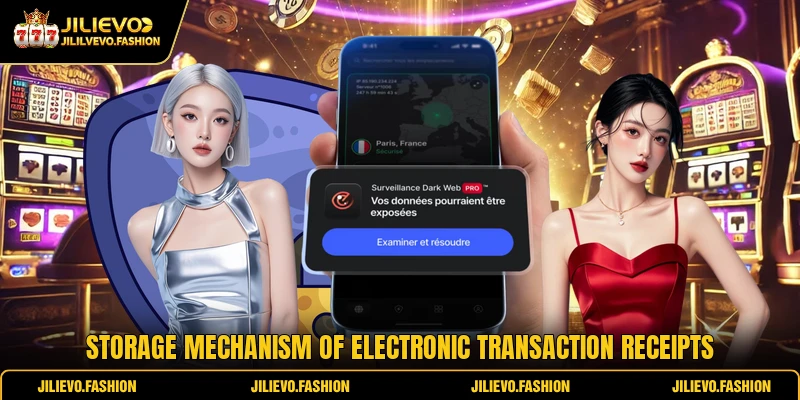 Storage mechanism of electronic transaction receipts