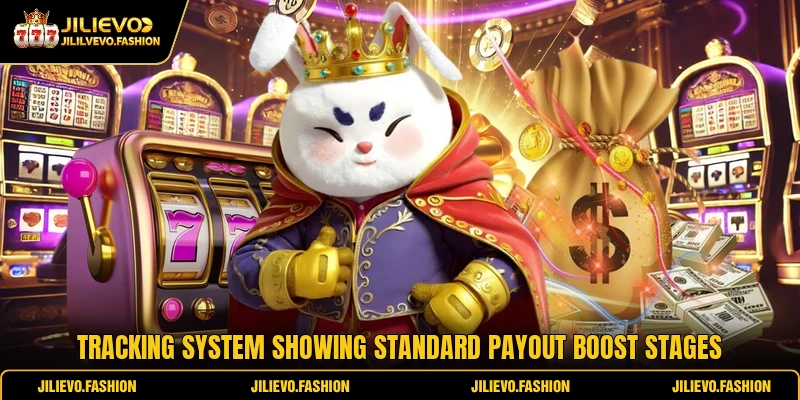 Tracking system showing standard payout boost stages